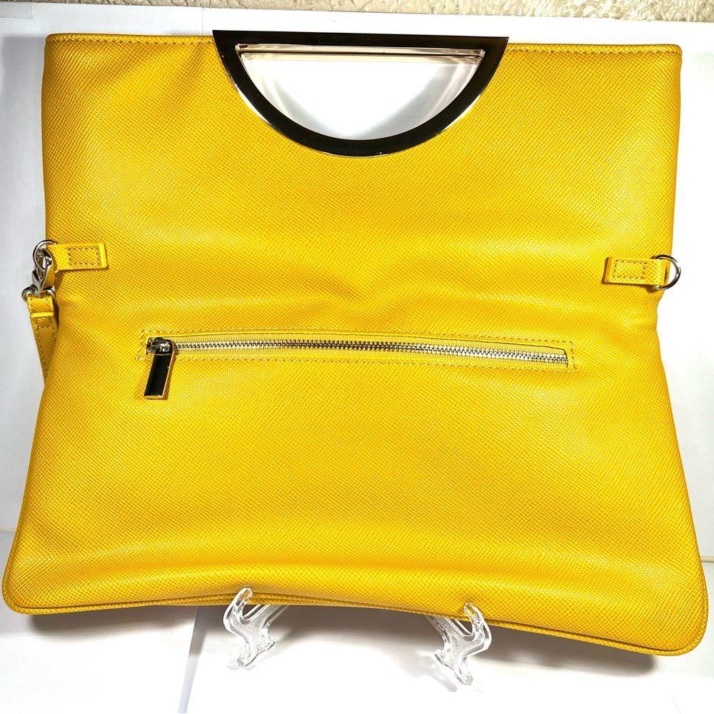 White House Black Market Sunshine Yellow Foldover Clutch/Purse